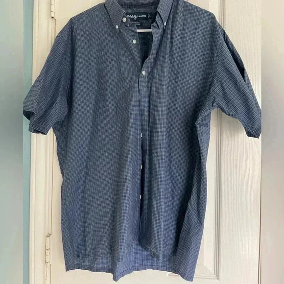 Ralph Lauren Greggor Blue Red Check Shirt size Large - Picture 1 of 3